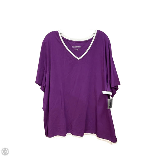 Top Short Sleeve By Catherines In Purple, Size: 3x