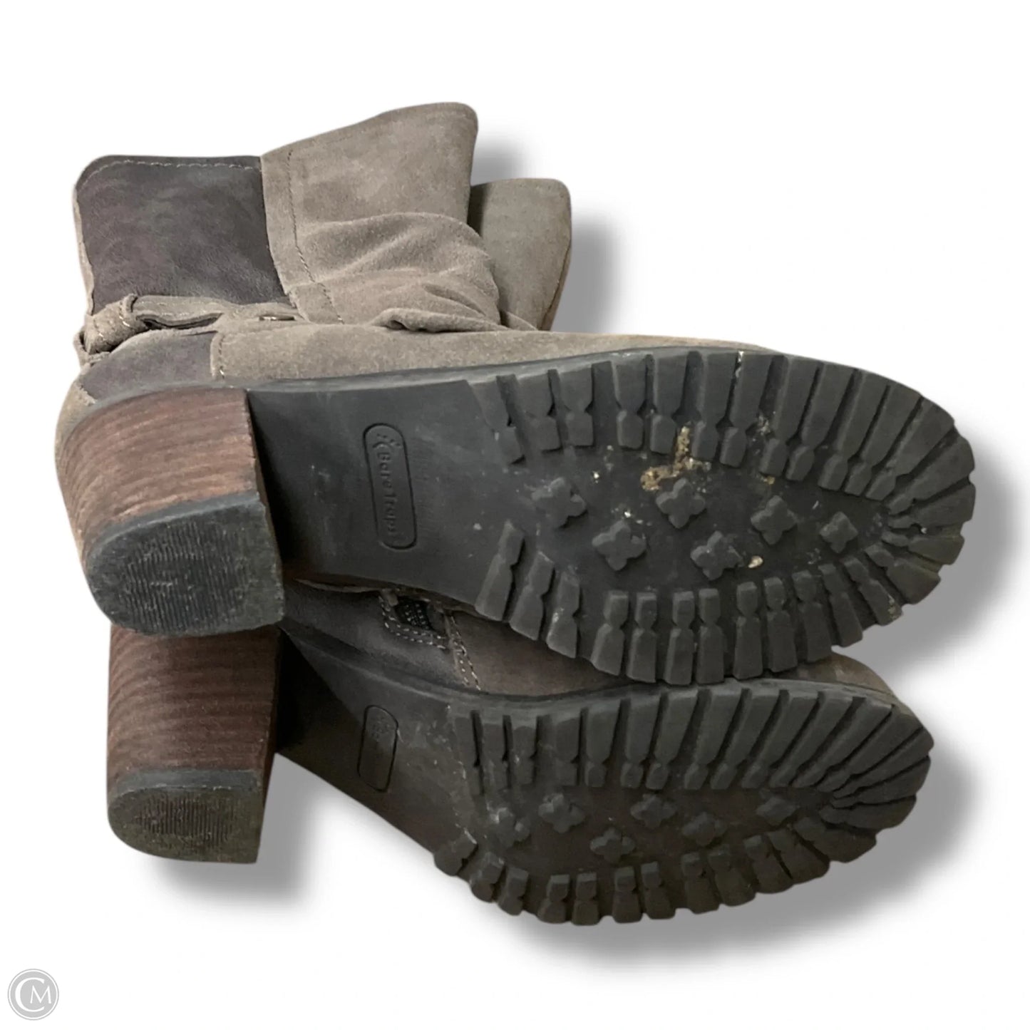 Boots Mid-calf Heels By Bare Traps In Brown, Size: 6.5