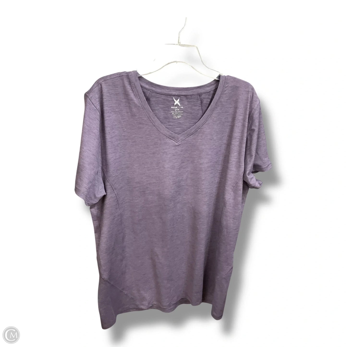 Athletic Top Short Sleeve By Clothes Mentor In Purple, Size: 2x