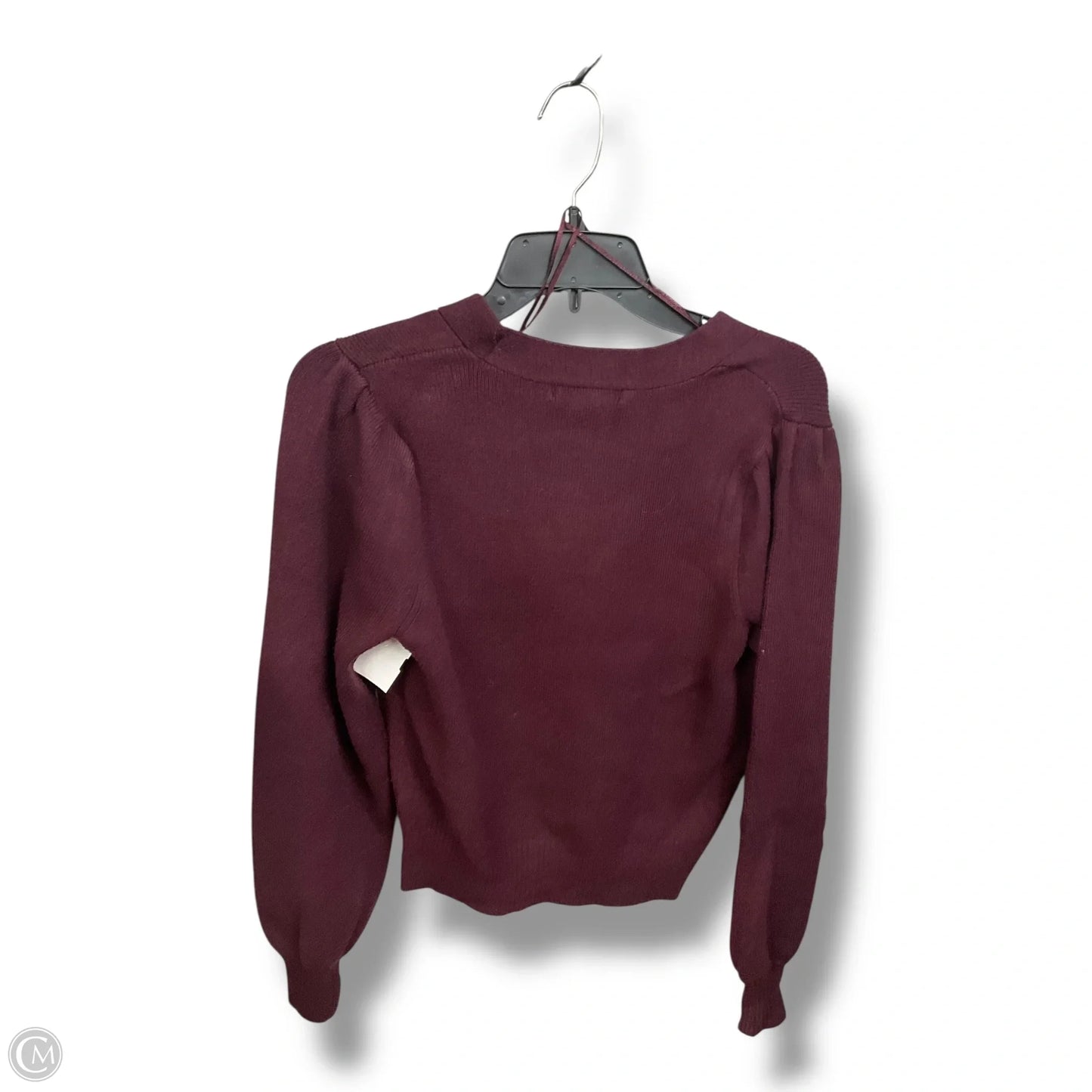 Sweater Cardigan By Design History In Purple, Size: S