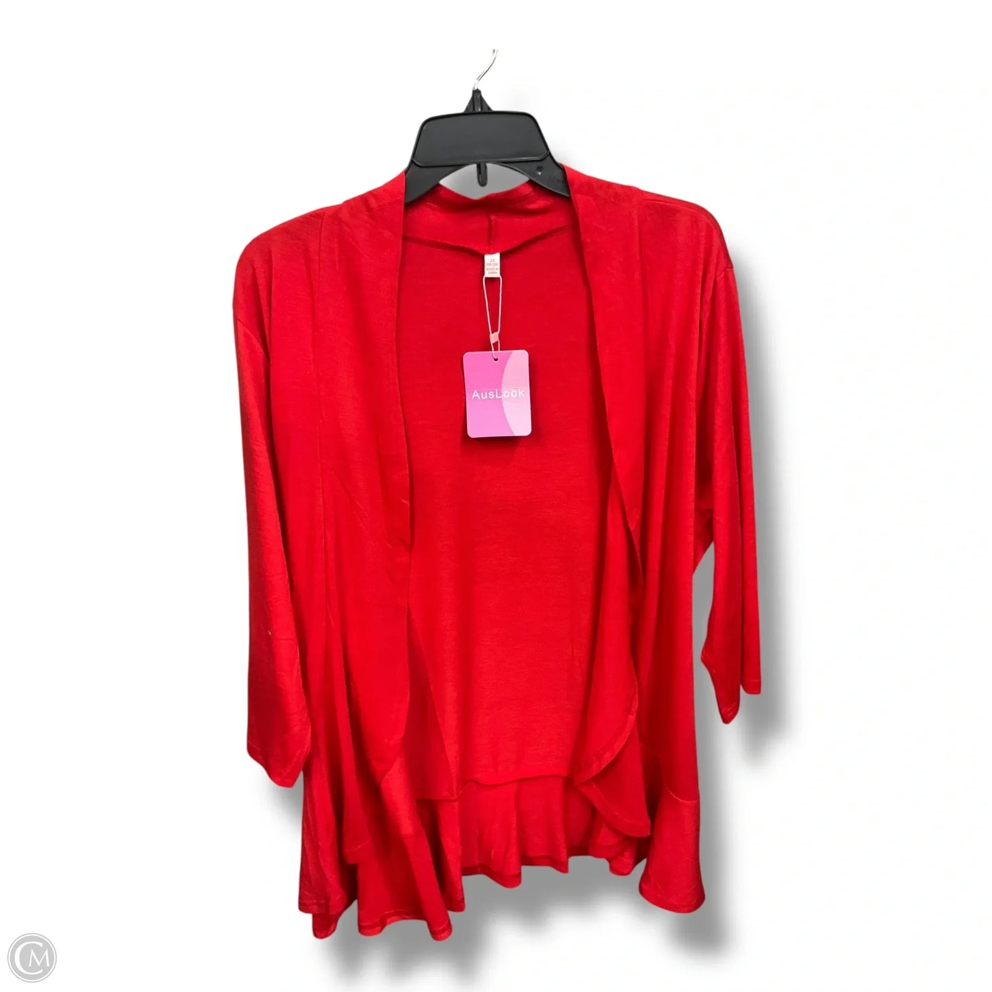 Cardigan By Clothes Mentor In Red, Size: 2x