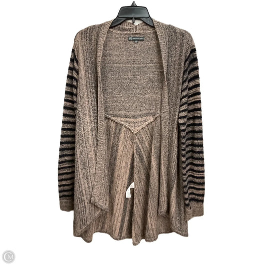 Cardigan By Adrianna Papell In Striped Pattern, Size: L