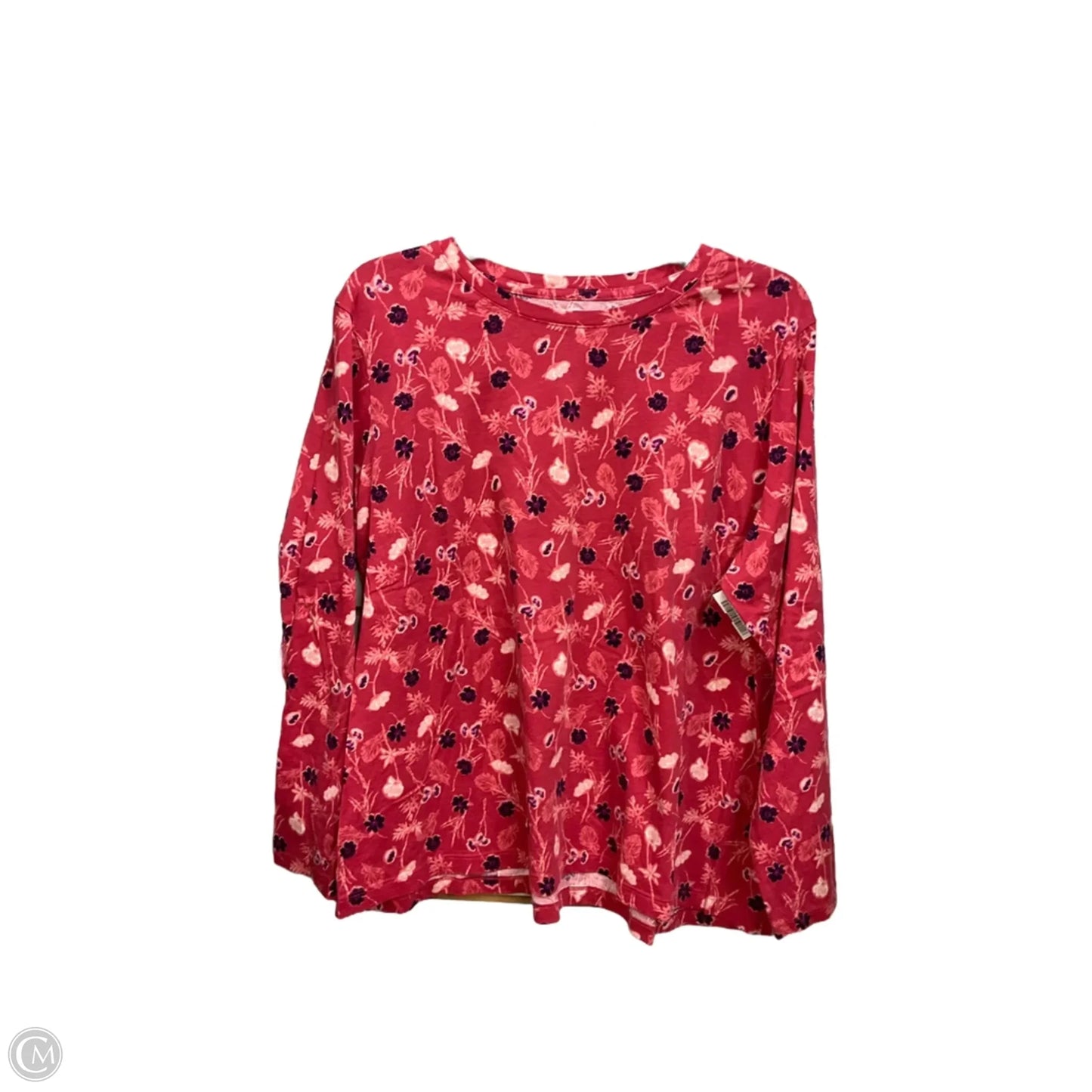 Top Long Sleeve By Lands End In Pink & Purple, Size: 1x