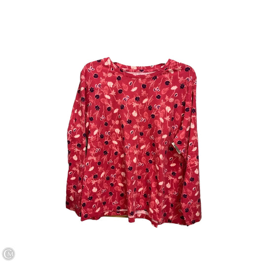 Top Long Sleeve By Lands End In Pink & Purple, Size: 1x