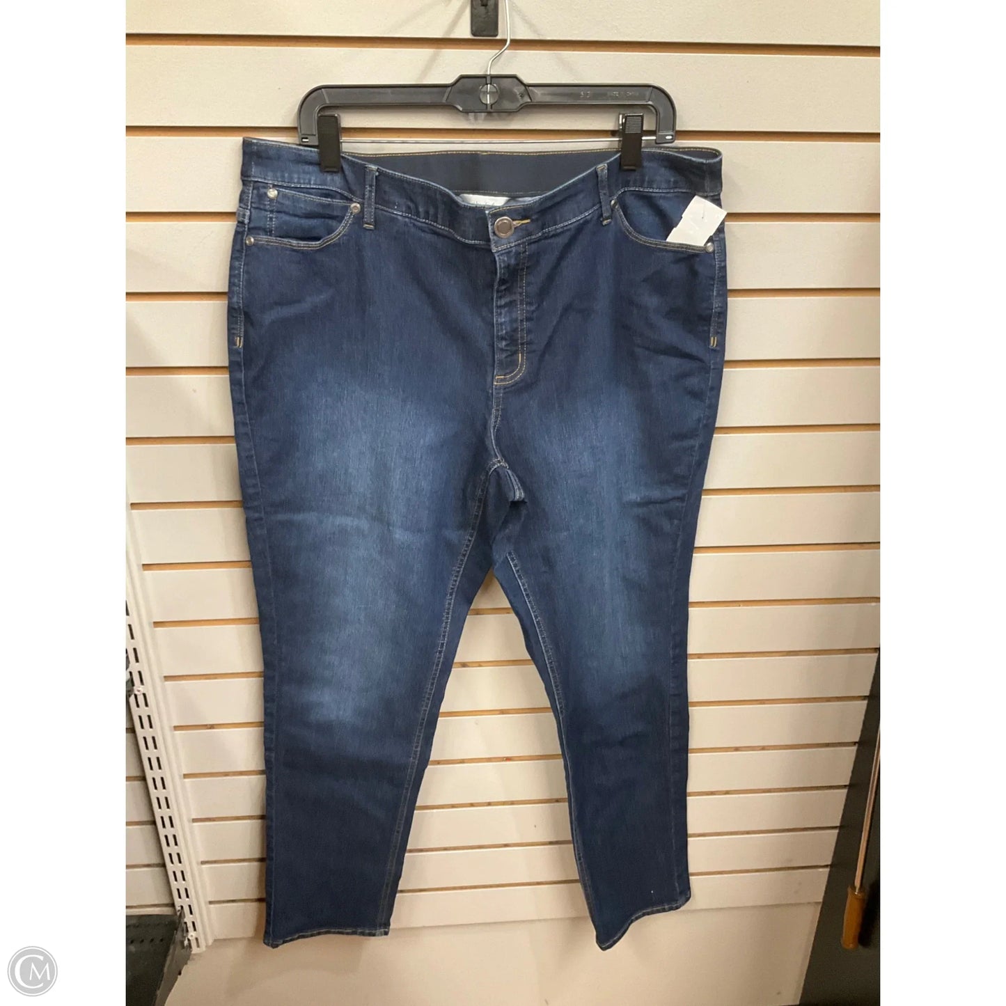 Jeans Straight By Cj Banks In Blue Denim, Size: 16