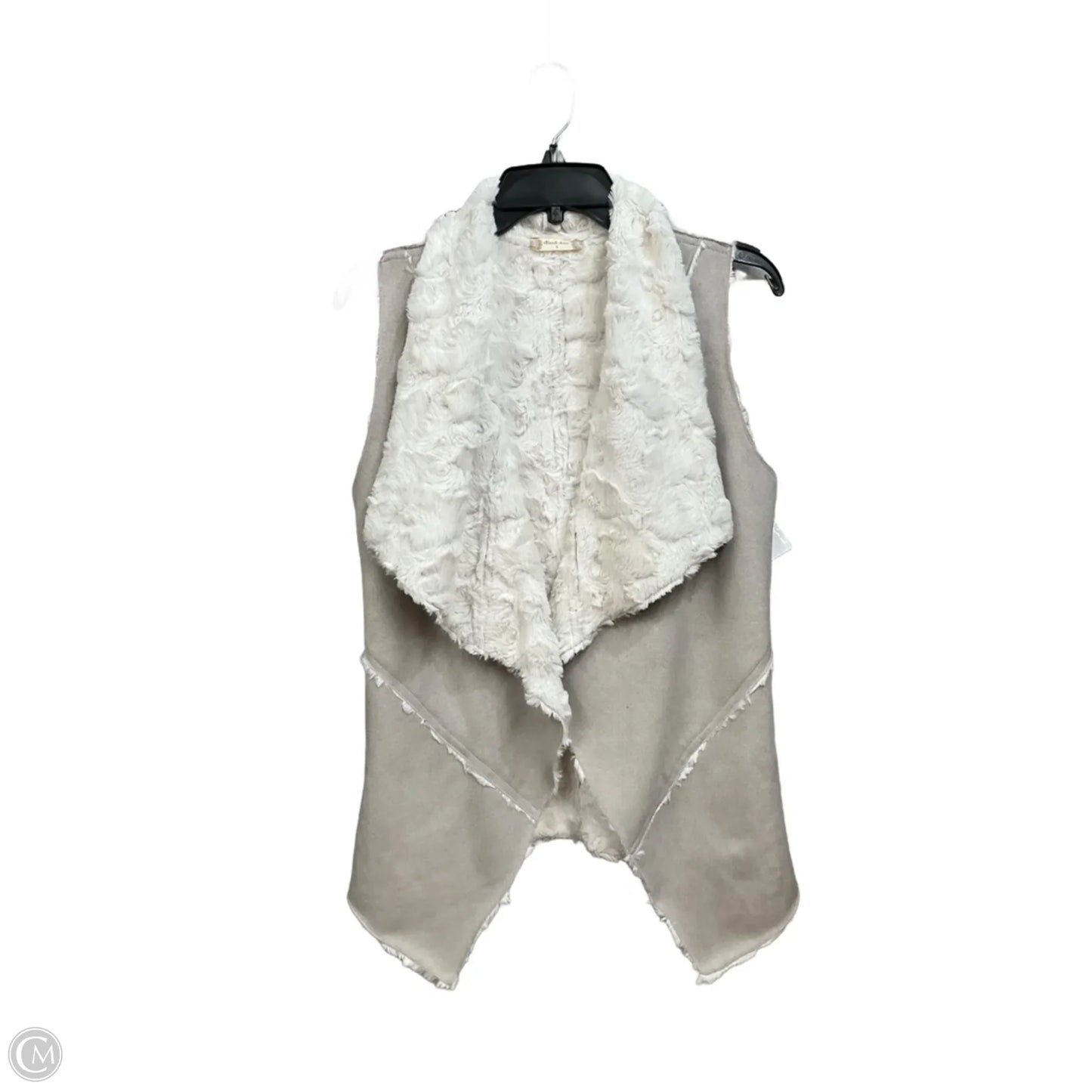 Vest Faux Fur & Sherpa By Altard State In Grey & White, Size: S