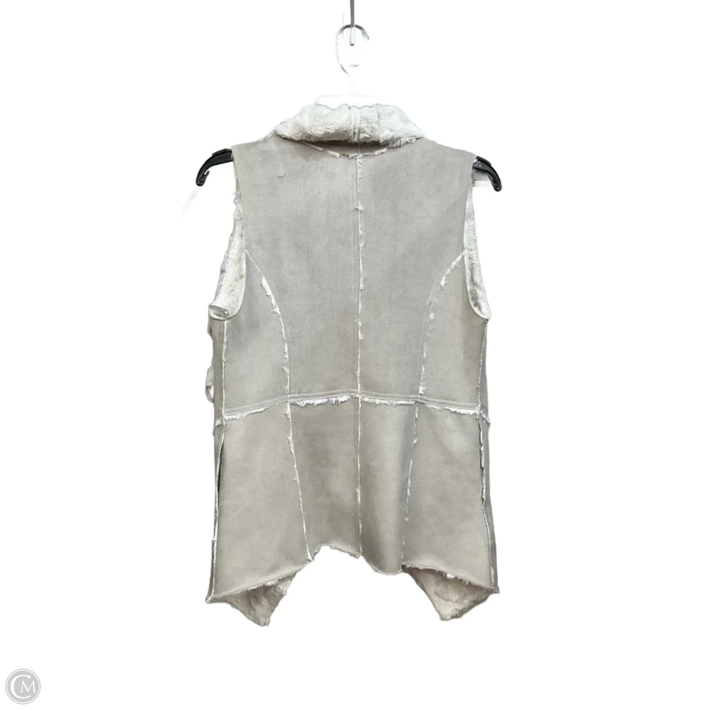Vest Faux Fur & Sherpa By Altard State In Grey & White, Size: S