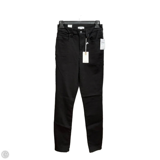 Jeans Skinny By Good American In Black Denim, Size: 4