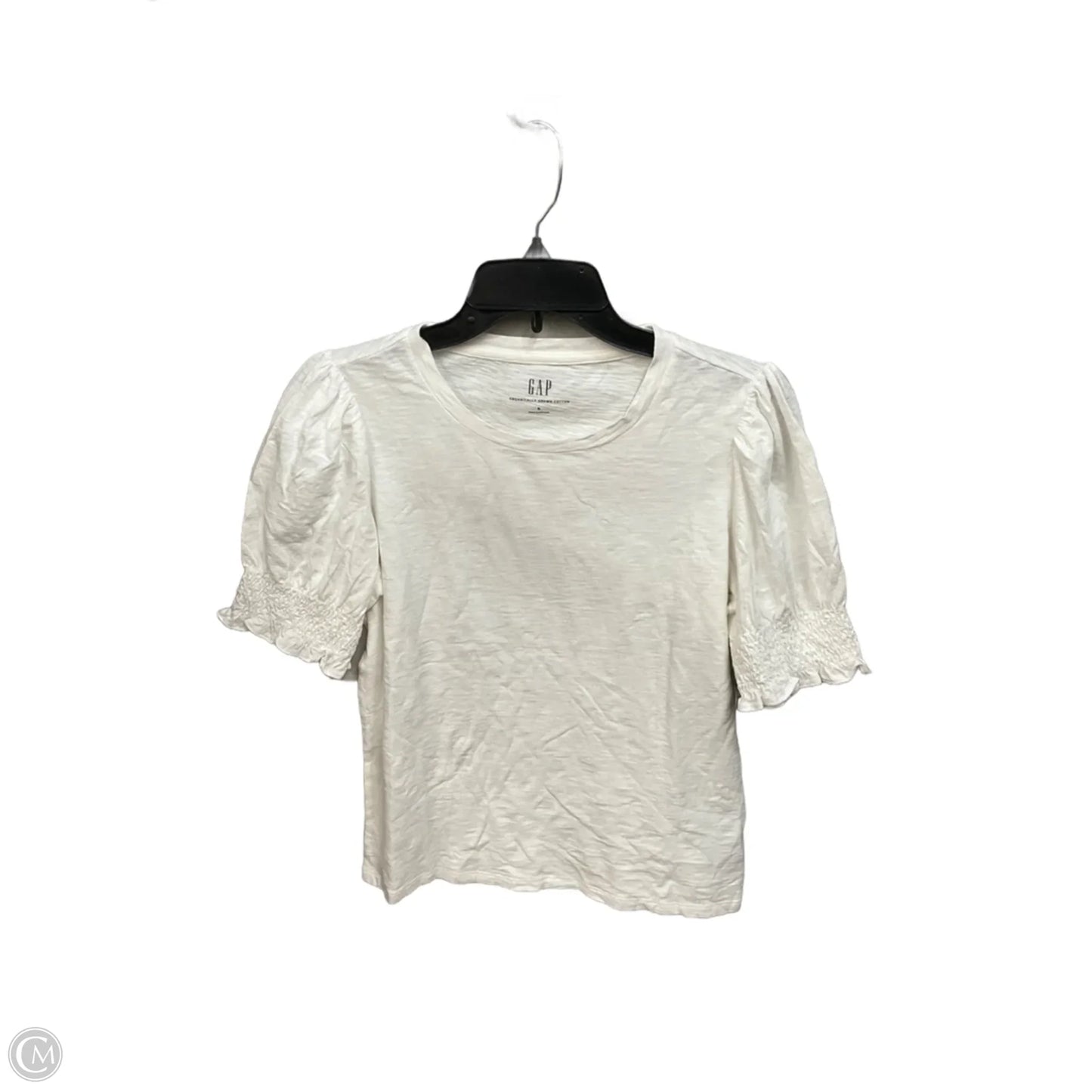 Top Short Sleeve By Gap In White, Size: S