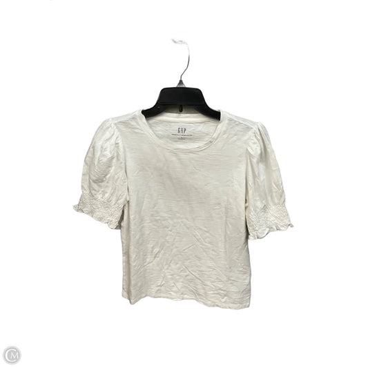 Top Short Sleeve By Gap In White, Size: S