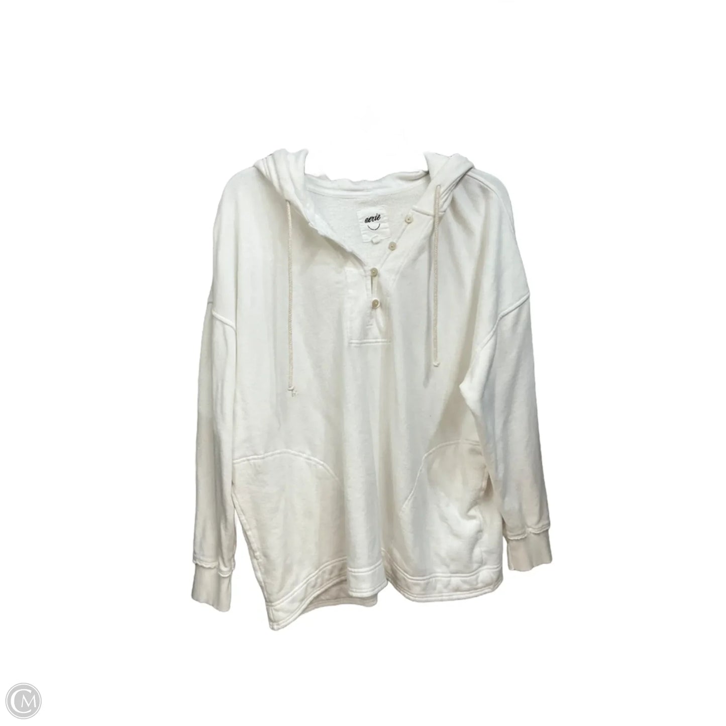 Sweatshirt Hoodie By Aerie In Ivory, Size: M