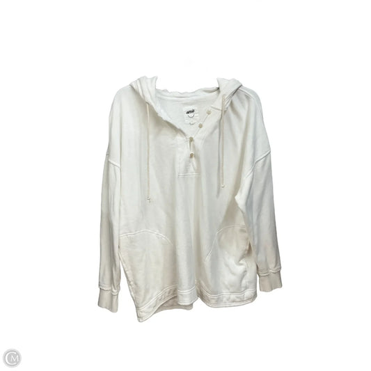 Sweatshirt Hoodie By Aerie In Ivory, Size: M