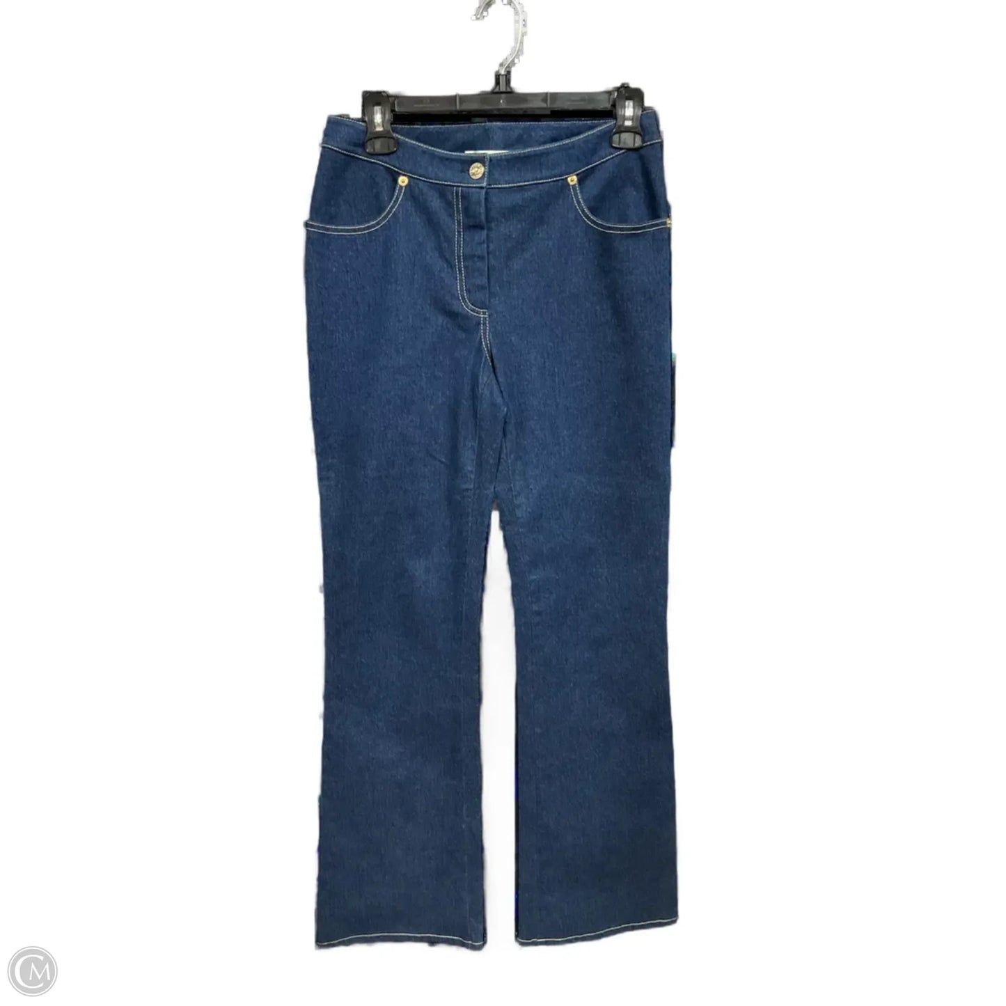 Jeans Flared By St. John In Blue Denim, Size: 2