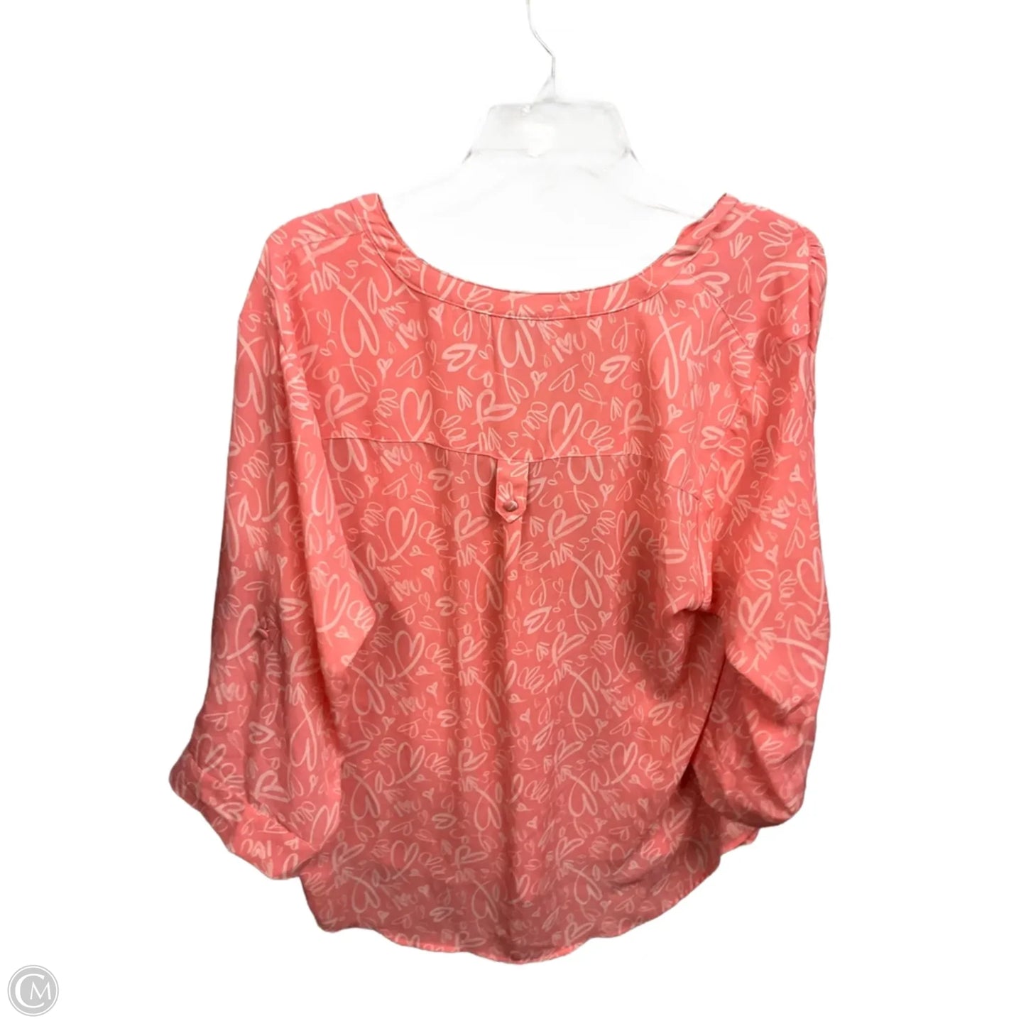 Blouse 3/4 Sleeve By Torrid In Pink, Size: 1x