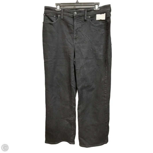Jeans Wide Leg By Madewell In Black Denim, Size: 8