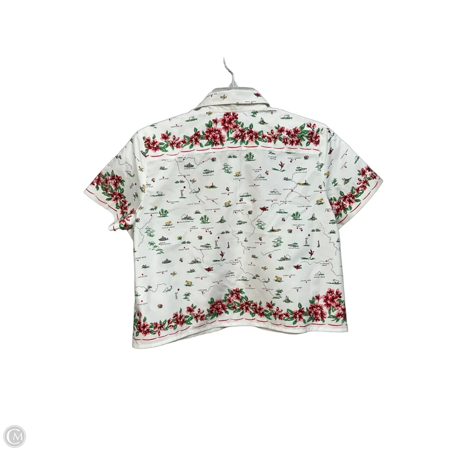 Blouse Short Sleeve By J. Crew In Floral Print, Size: Xs