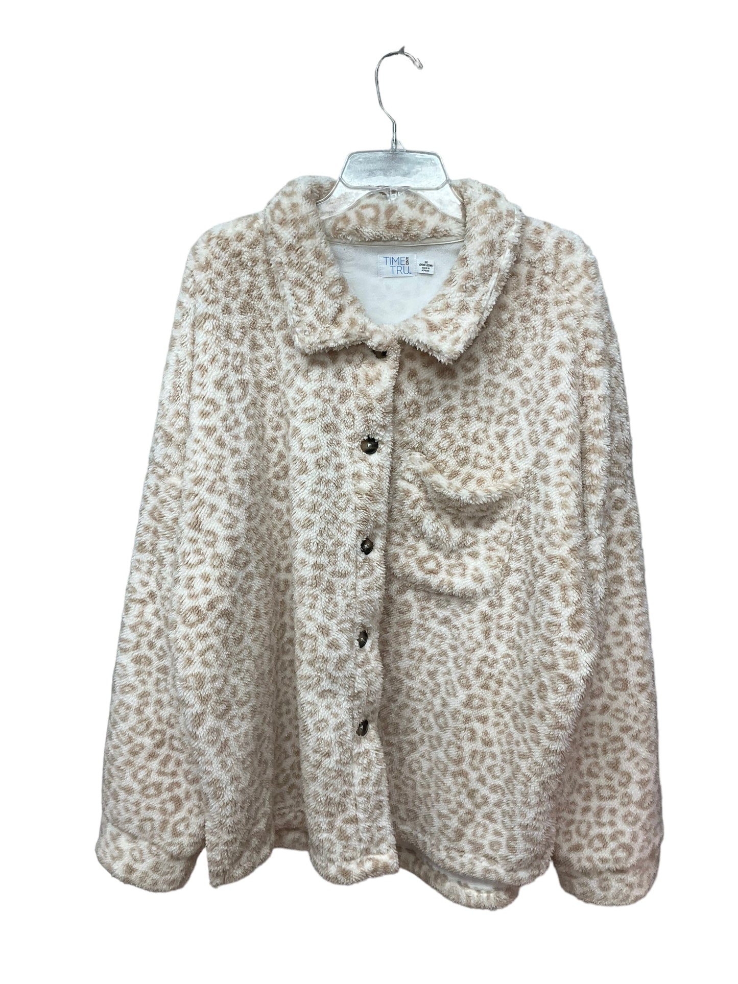 Coat Faux Fur & Sherpa By Time And Tru  Size: 2x