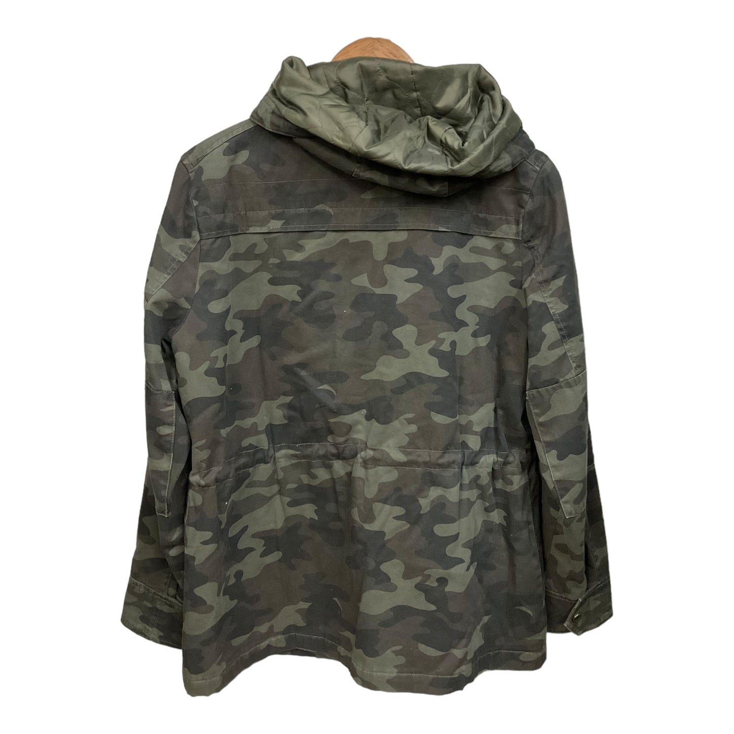 Jacket Utility By Lucky Brand In Camoflauge, Size: L