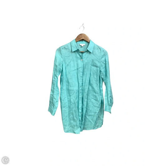 Tunic Long Sleeve By J. Jill In Aqua, Size: Xs