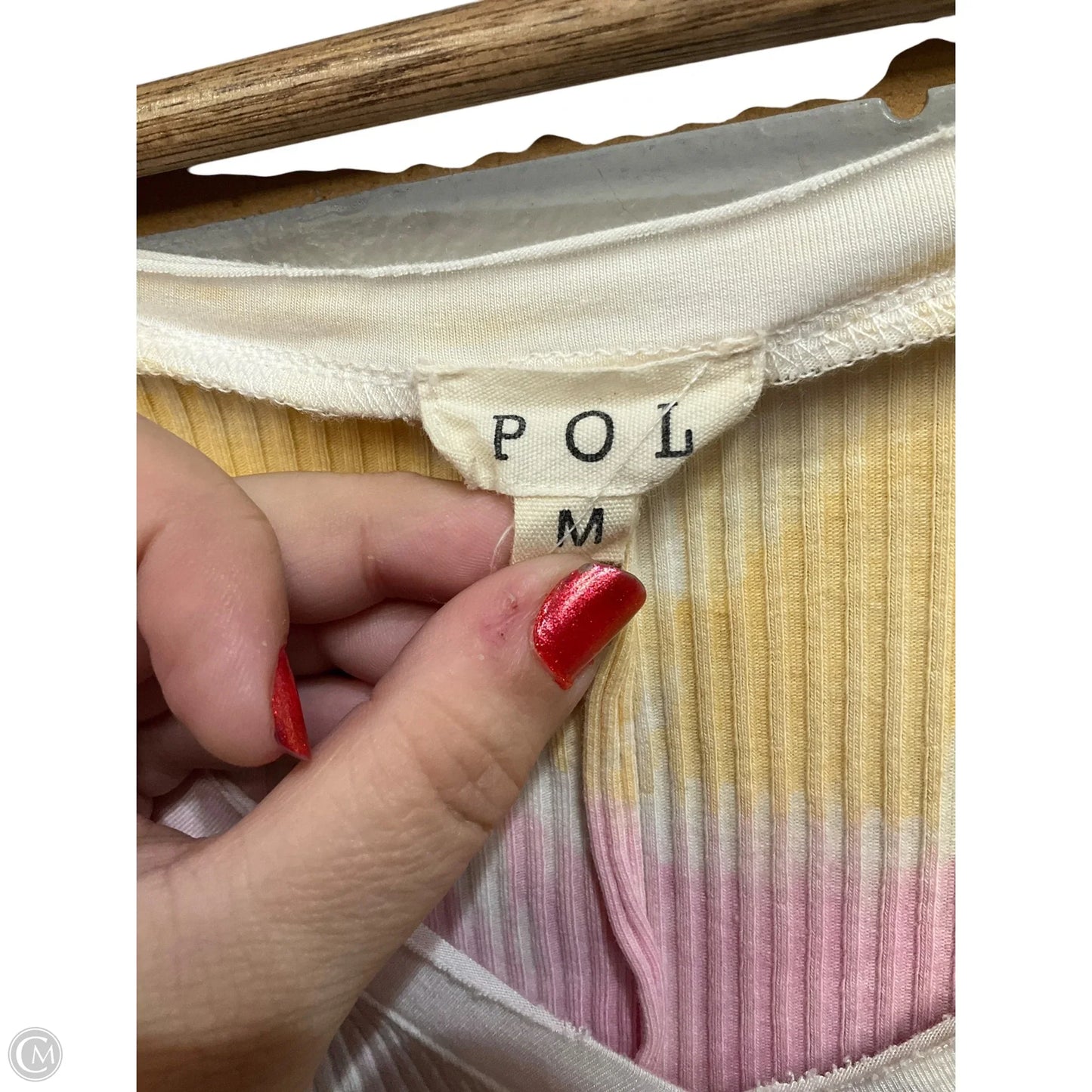 Top Long Sleeve By Pol In Multi-colored, Size: M