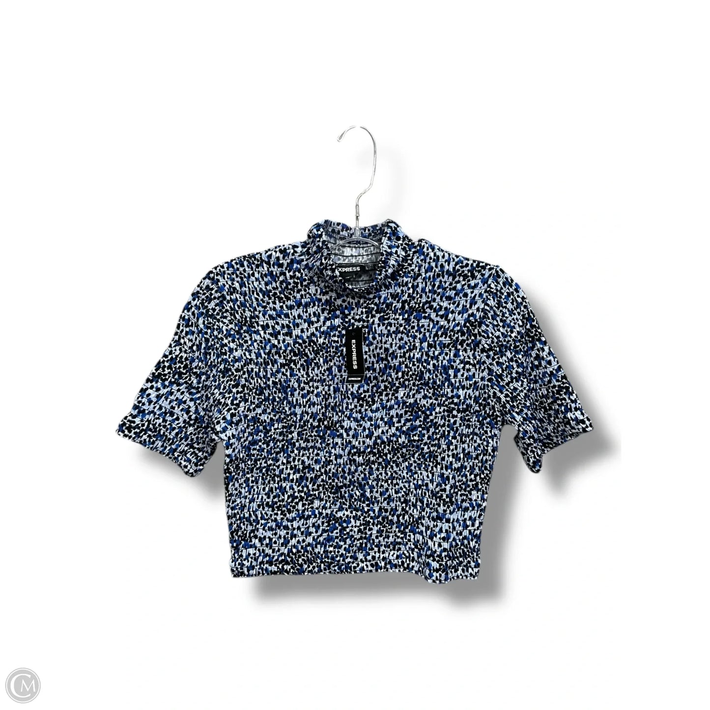 Top Short Sleeve By Express In Blue, Size: S