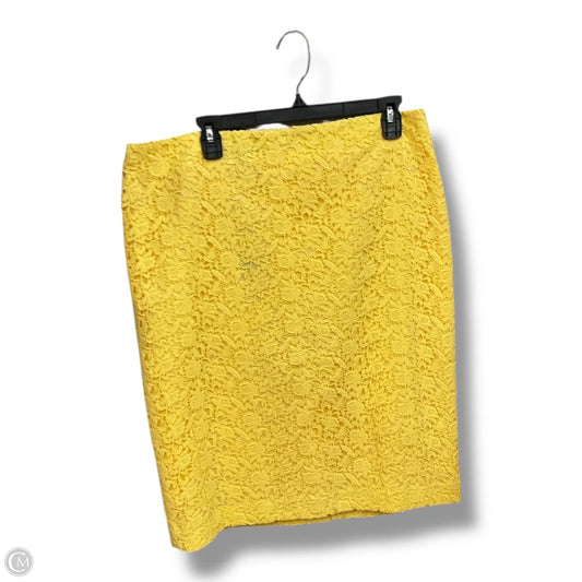 Skirt Midi By Talbots In Yellow, Size: 14