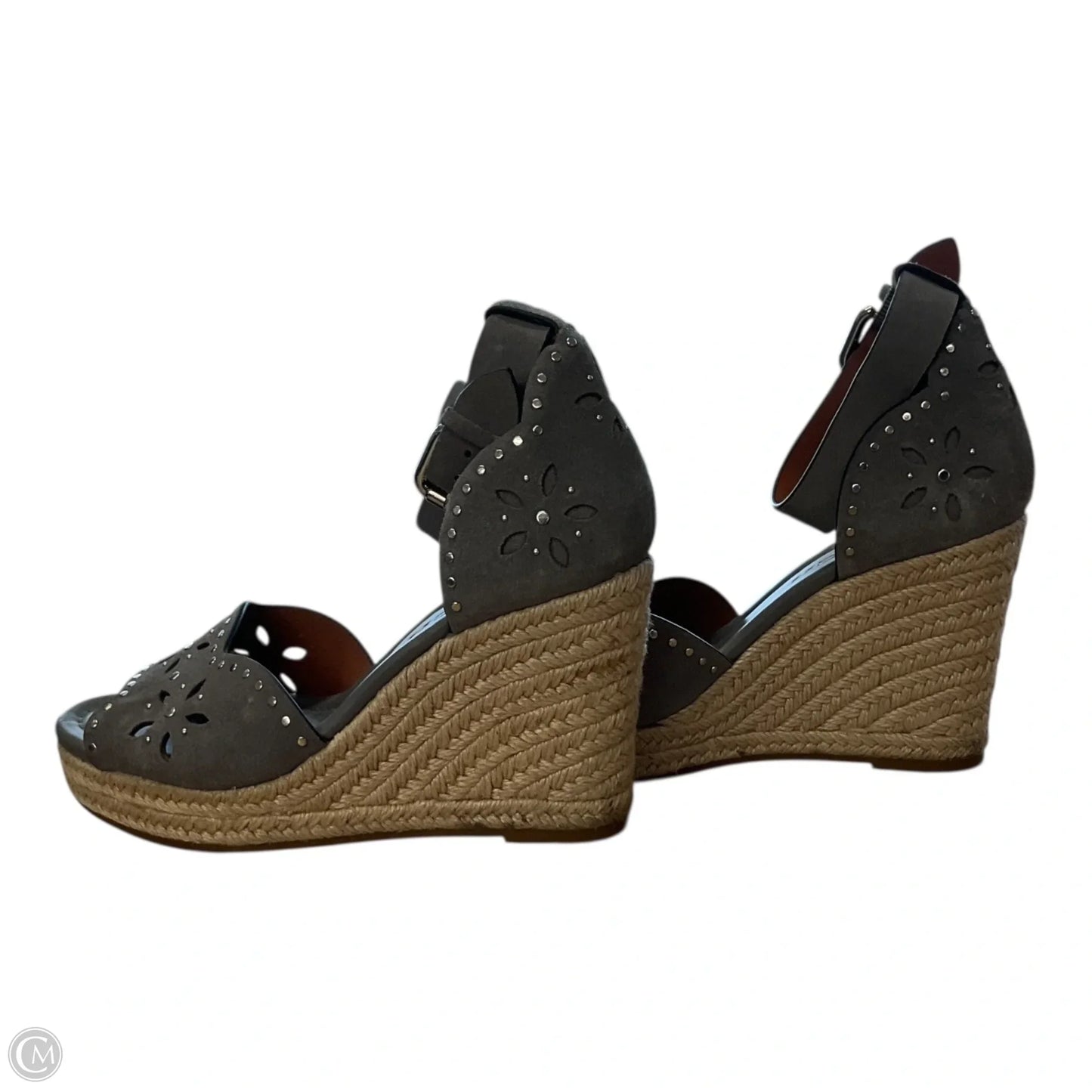 Sandals Designer By Coach In Grey, Size: 5.5