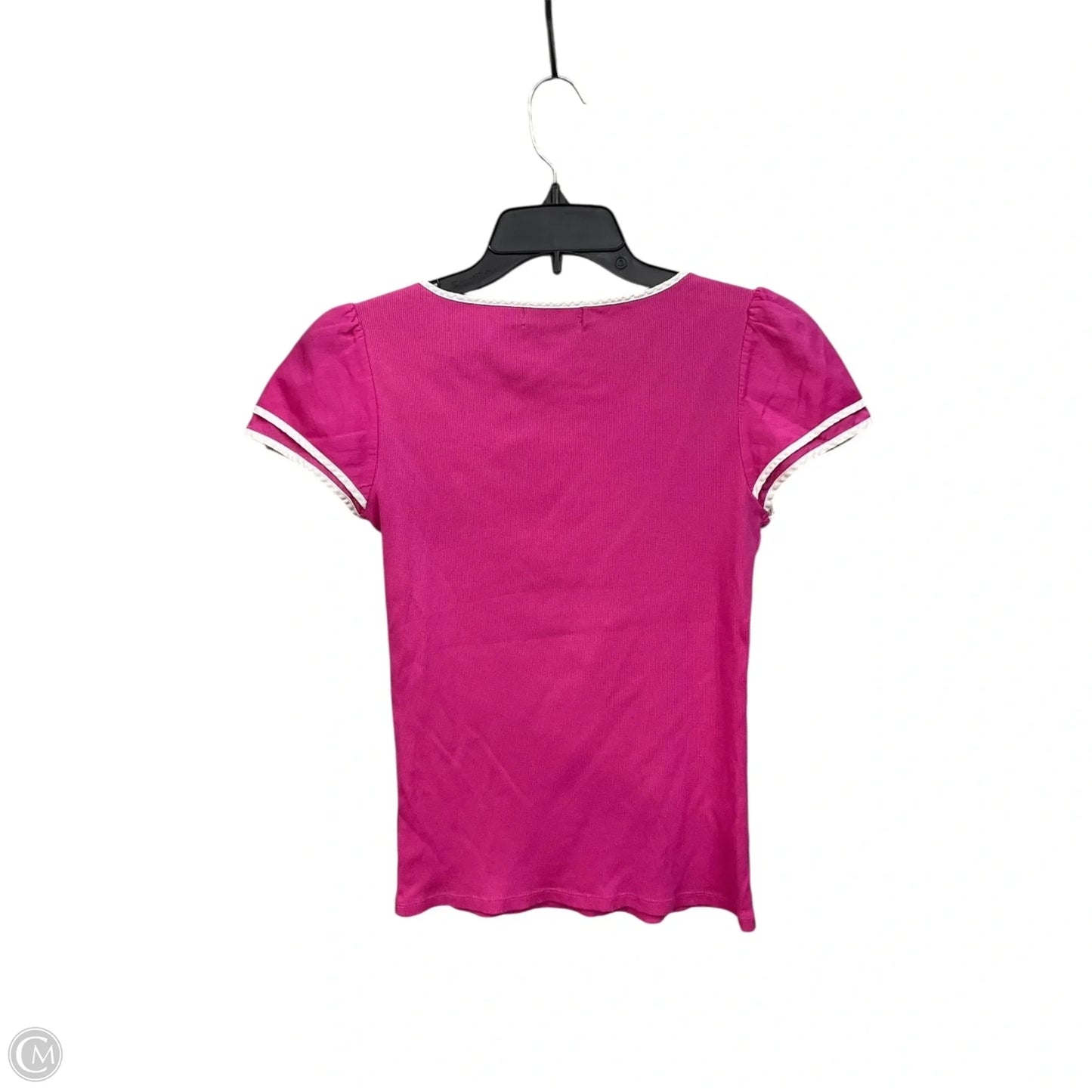 Top Short Sleeve By Lauren By Ralph Lauren In Pink, Size: M