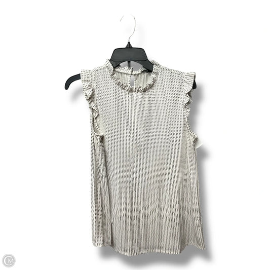 Top Sleeveless By Adrianna Papell In Polkadot Pattern, Size: M