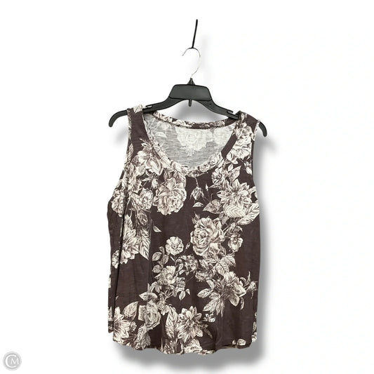 Tank Top By Clothes Mentor In Brown, Size: 1x