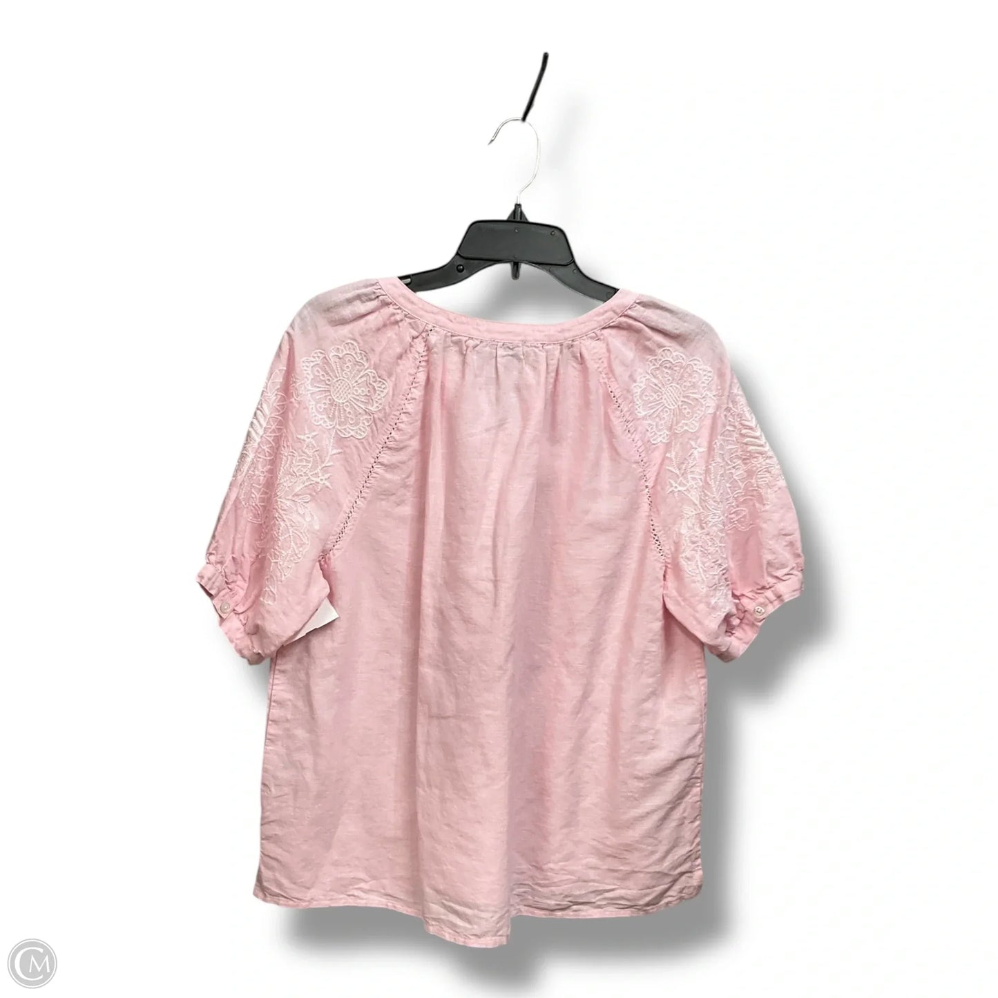 Top Short Sleeve Basic By Talbots In Pink, Size: Lp