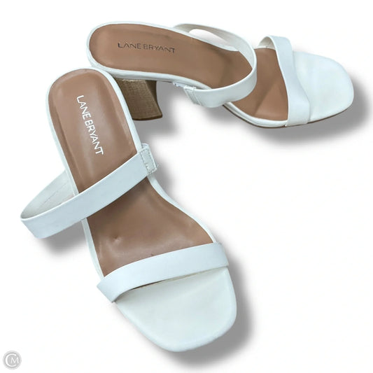 Shoes Heels Block By Lane Bryant In White, Size: 8