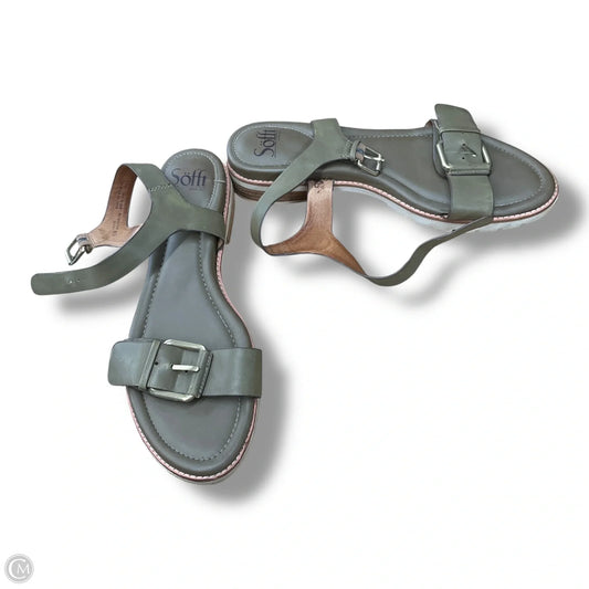 Sandals Flats By Sofft In Green, Size: 9.5