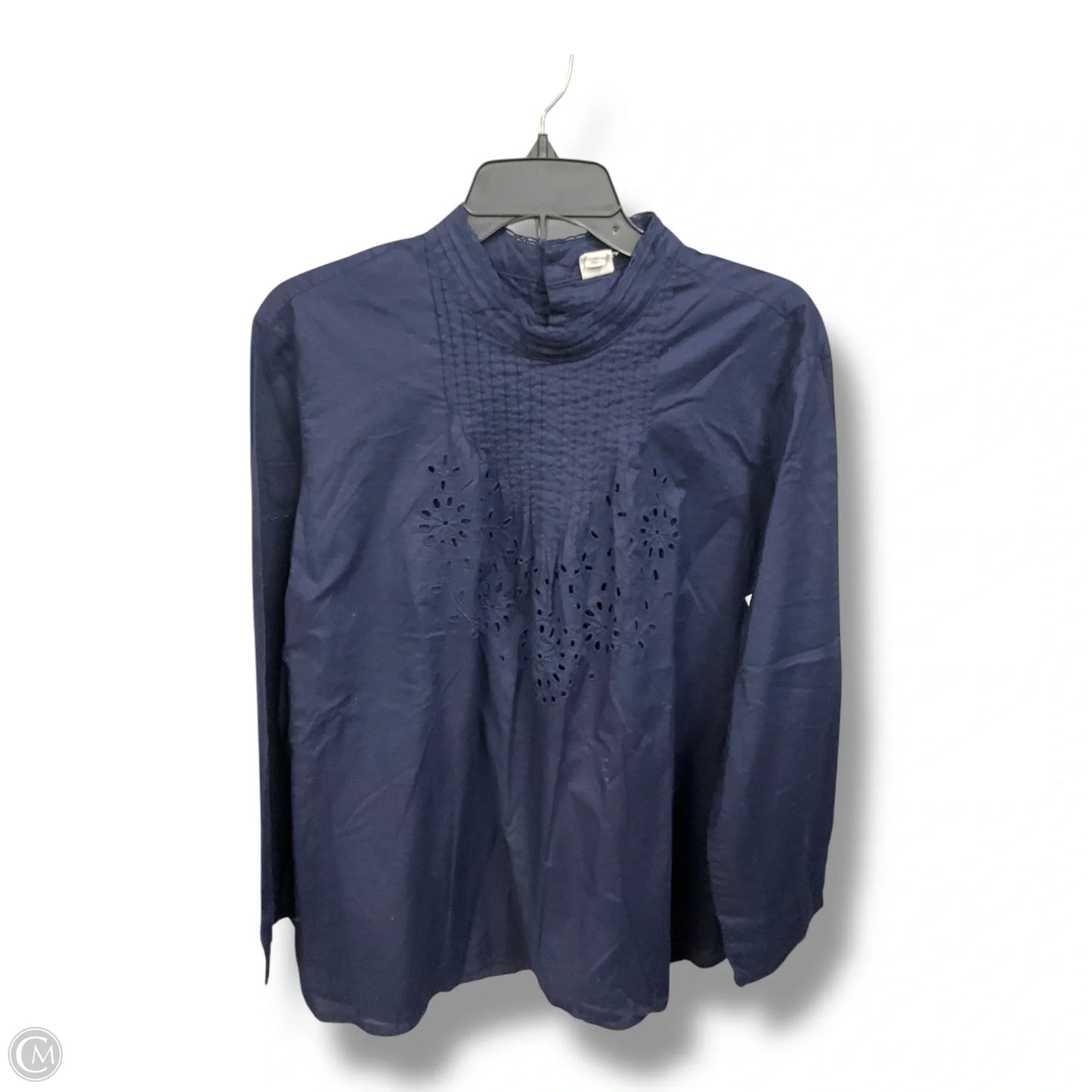 Top Long Sleeve Basic By Gap In Navy, Size: Xl