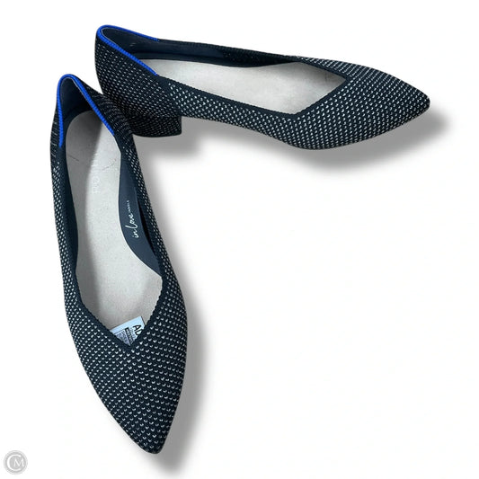 Shoes Heels Block By Rothys In Black & Silver, Size: 9