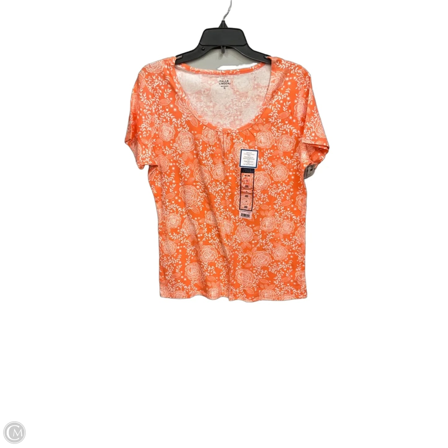 Top Short Sleeve By Falls Creek In Peach, Size: Xl