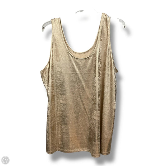 Blouse Sleeveless By Romans In Gold, Size: 2x