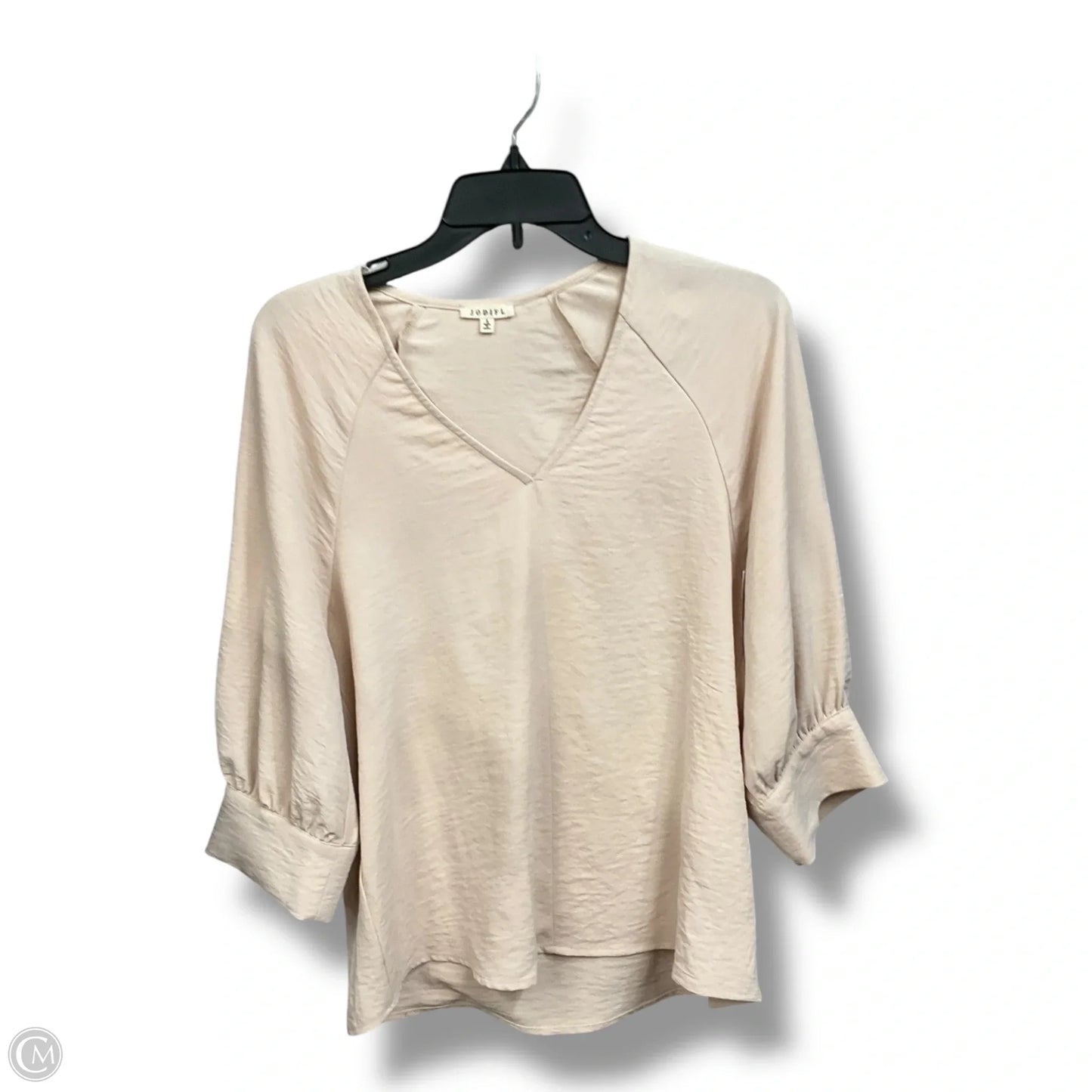 Blouse Short Sleeve By Jodifl In Cream, Size: S