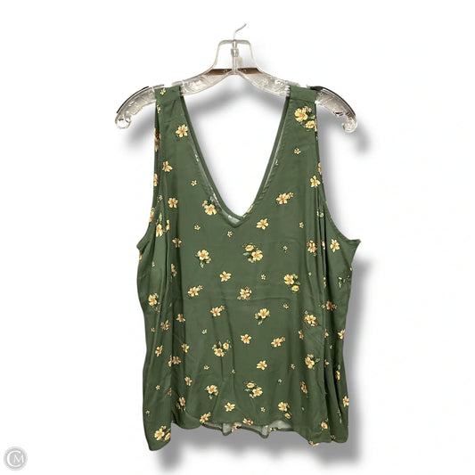 Top Sleeveless By Torrid In Green, Size: L