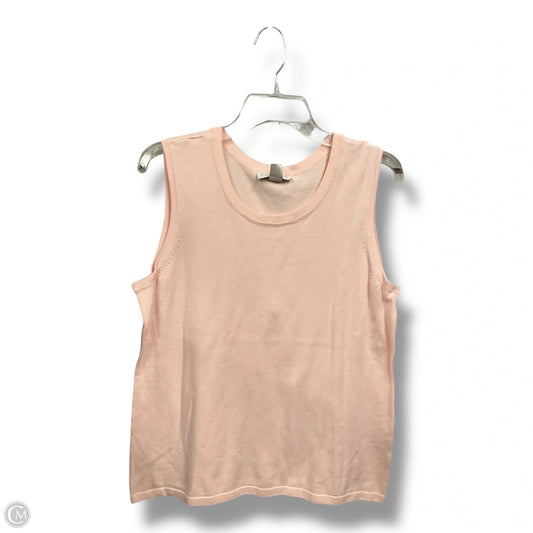 Top Sleeveless Basic By Christopher And Banks In Pink, Size: L