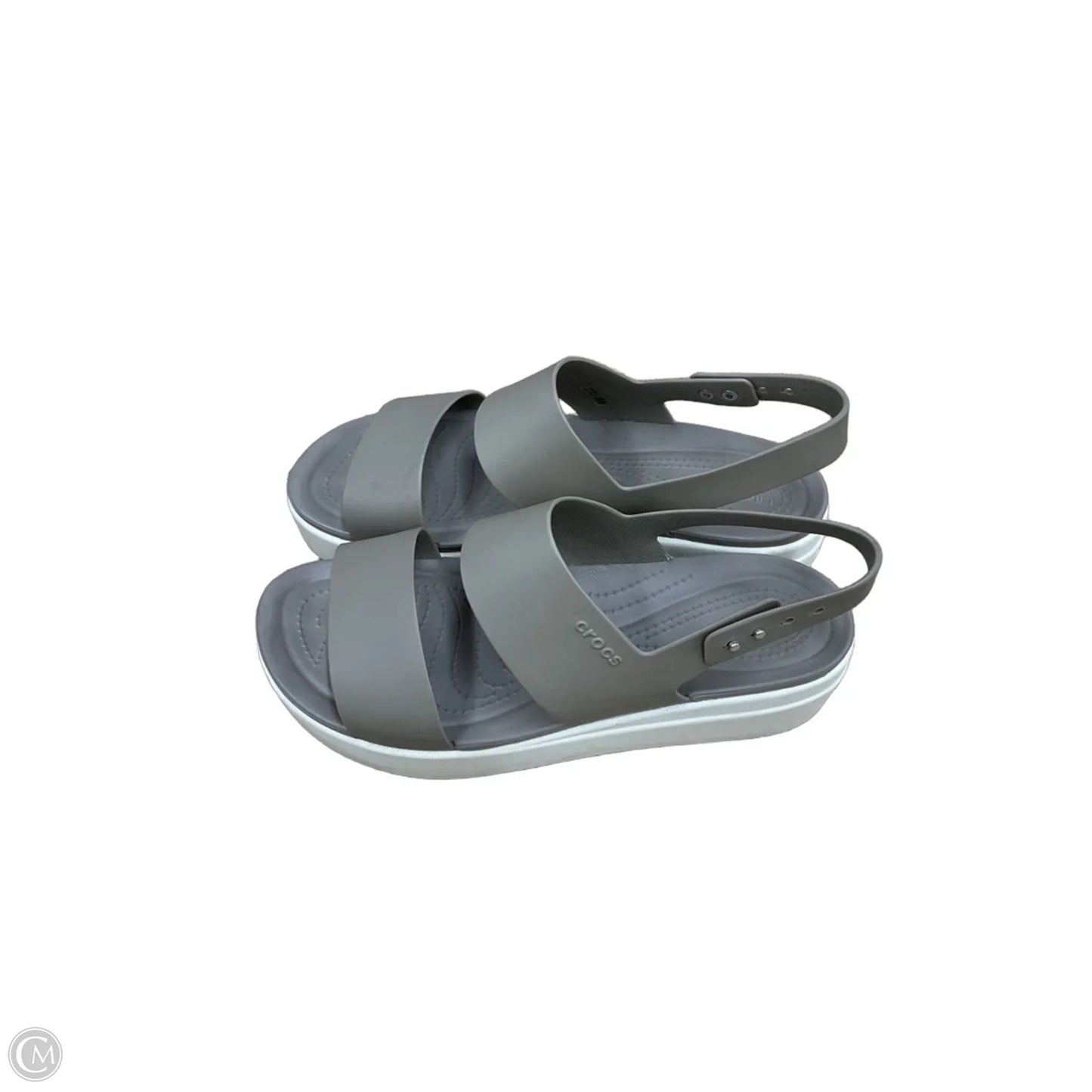 Sandals Flats By Crocs In Tan, Size: 10