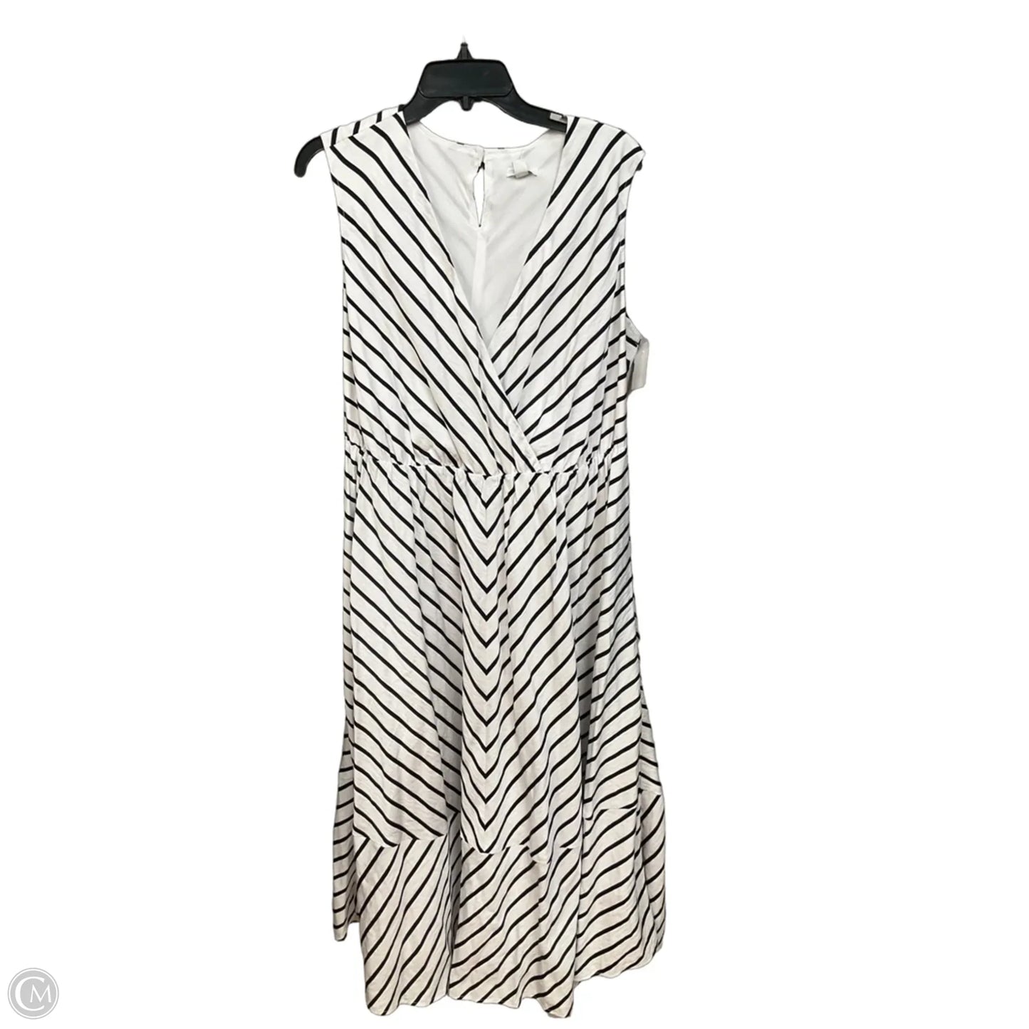 Dress Casual Midi By J. Jill In Striped Pattern, Size: Xl