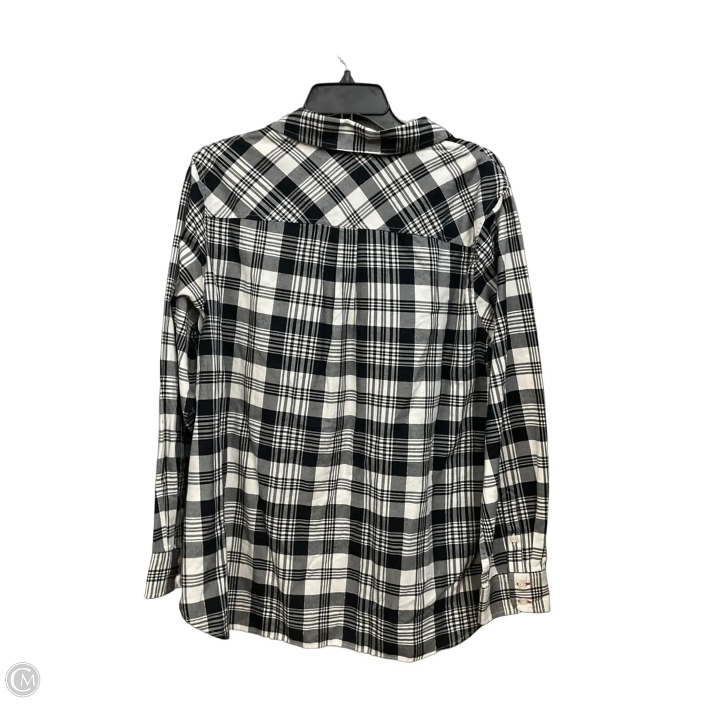 Top Long Sleeve By Talbots In Plaid Pattern, Size: 1x