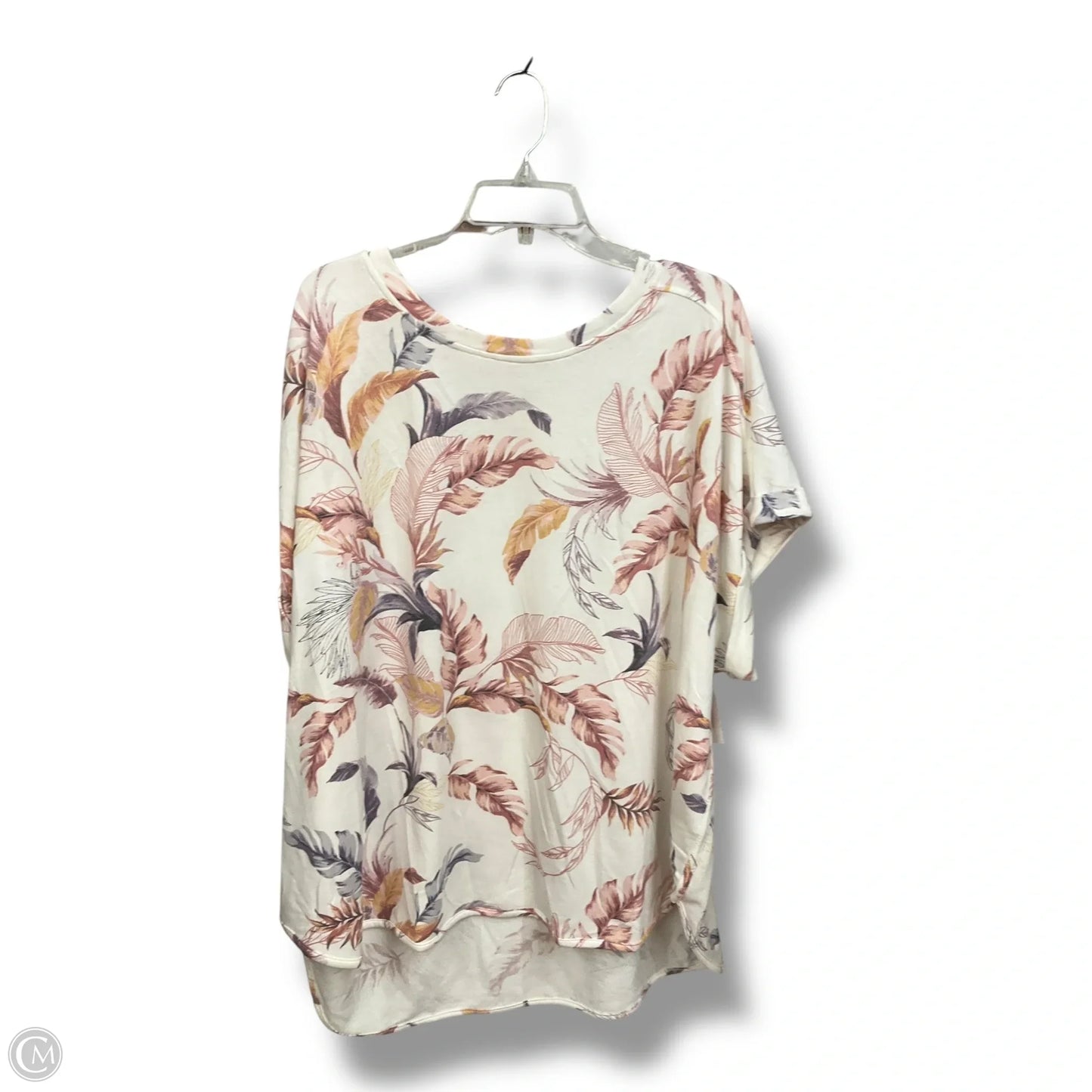 Top Short Sleeve By Cupio In Floral Print, Size: 3x