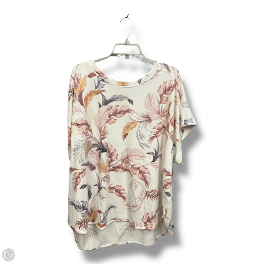 Top Short Sleeve By Cupio In Floral Print, Size: 3x