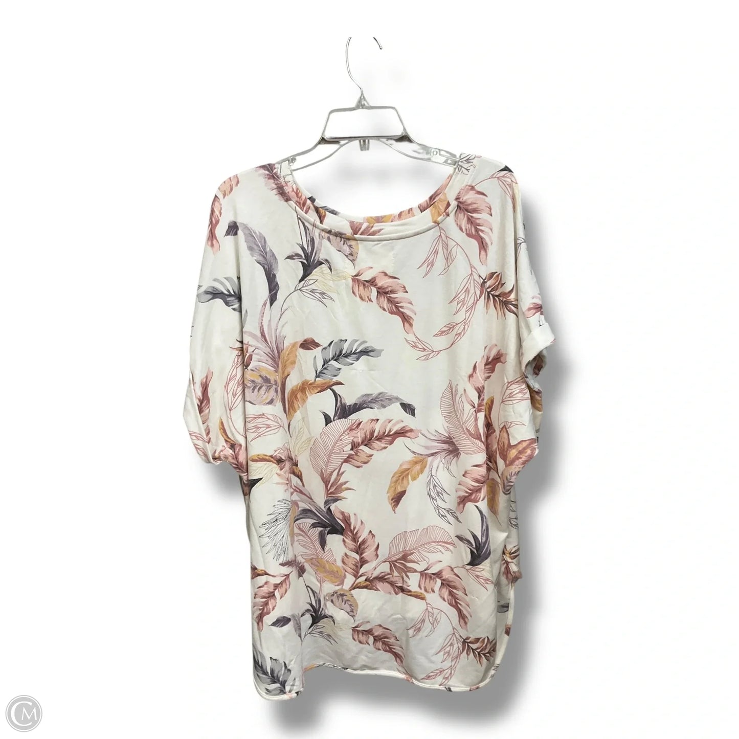 Top Short Sleeve By Cupio In Floral Print, Size: 3x