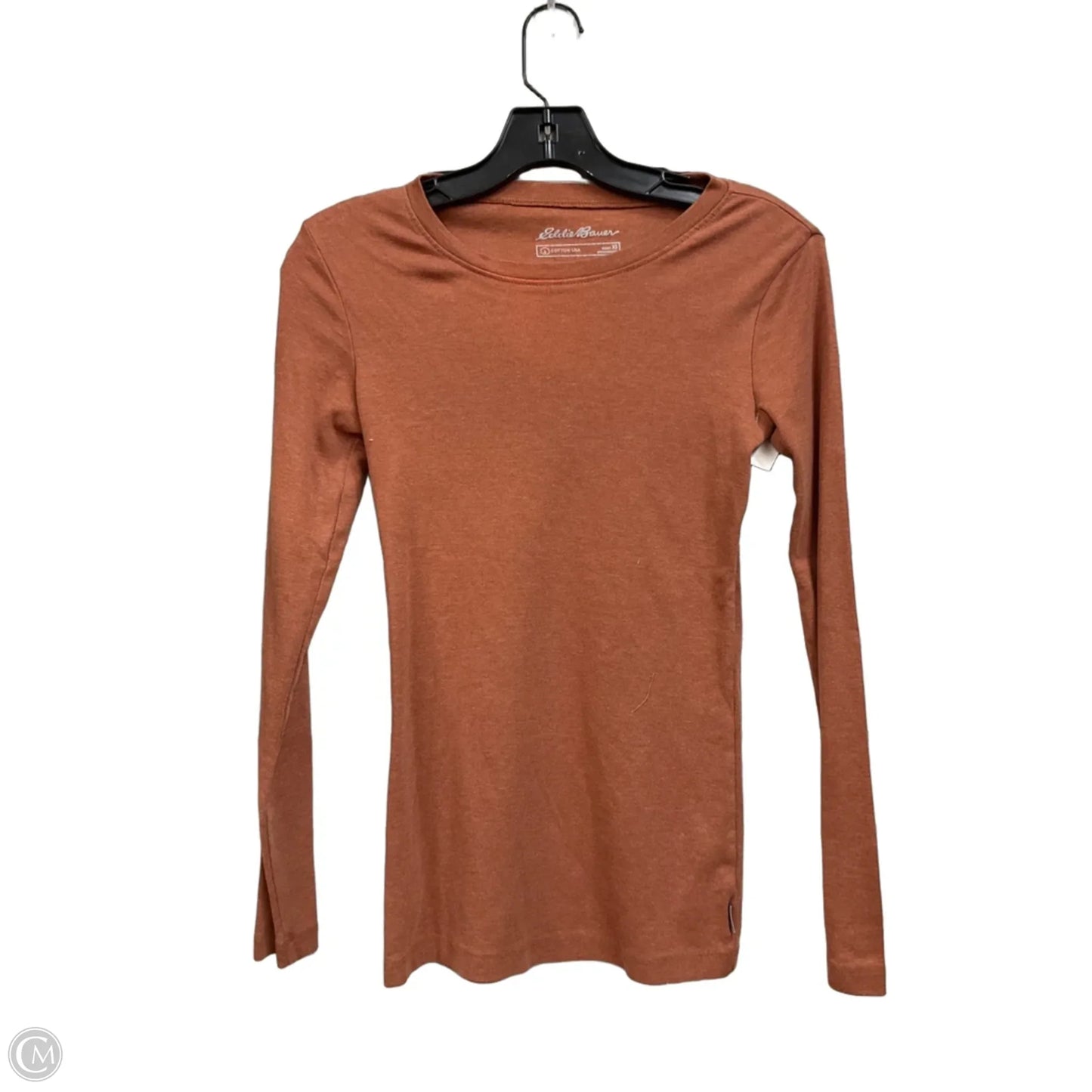 Top Long Sleeve Basic By Eddie Bauer In Brown, Size: Xs