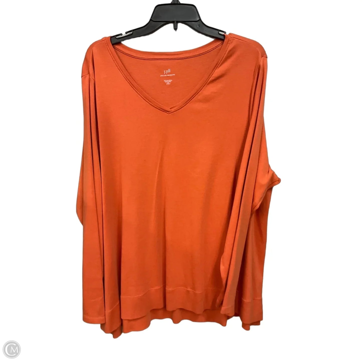 Top Long Sleeve Basic By J. Jill In Orange, Size: 3x
