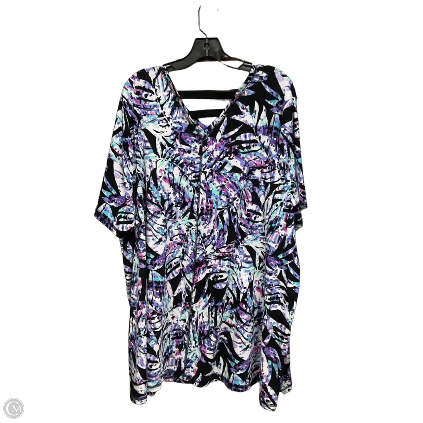 Top Short Sleeve By Catherines In Floral Print, Size: 3x