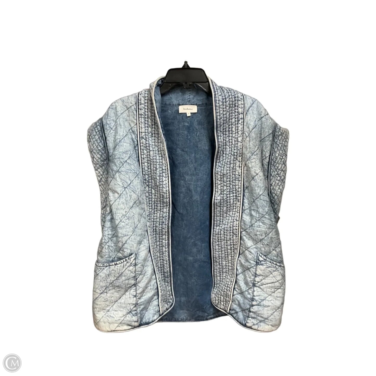 Vest Puffer & Quilted By Bohme In Blue, Size: M